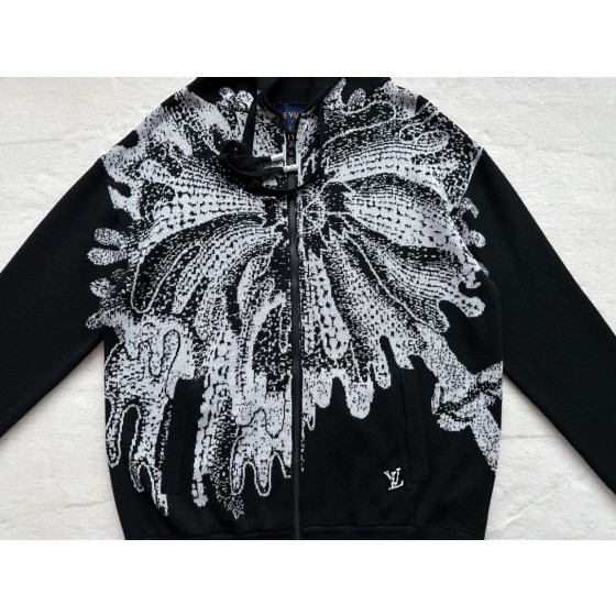 Louis Vuitton joint new wool and cashmere blended jacquard knitted cardigan jacket