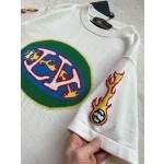 Louis Vuitton Flame Wool Contrast Color Short Sleeves