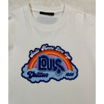 Louis Vuitton's latest rainbow cloud ☁️ contrast color letter T-shirt