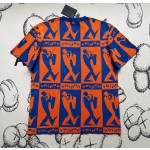 Louis Vuitton blue orange contrast color jazz wool knitted short-sleeved T