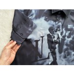 Louis Vuitton's latest season jazz music pattern short-sleeved casual shirt