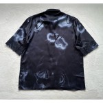 Louis Vuitton's latest season jazz music pattern short-sleeved casual shirt