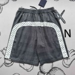 Louis Vuitton universal gray shorts with leather webbing