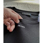 Prada Small Letters Print Round Neck Short Sleeves