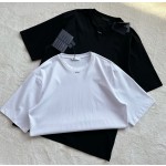 Prada Small Letters Print Round Neck Short Sleeves