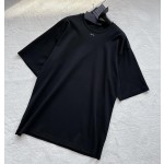 Prada Small Letters Print Round Neck Short Sleeves