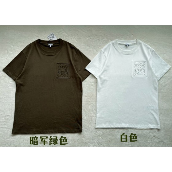 LoewE three-dimensional embossed large letter T-shirt