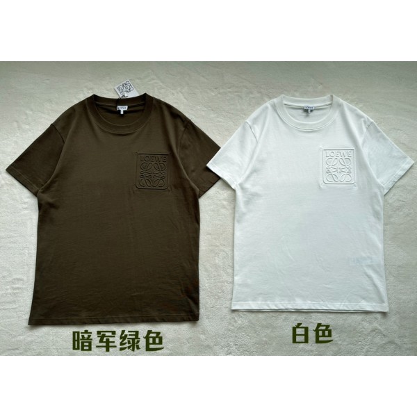 LoewE three-dimensional embossed large letter T-shirt