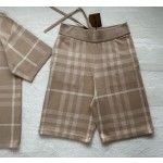 Burberry spring and summer latest classic check sheep wool blend sweater suit top