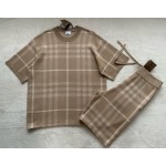 Burberry spring and summer latest classic check sheep wool blend sweater suit top