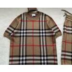 Burberry spring and summer latest classic check sheep wool blend sweater suit shorts