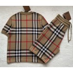 Burberry spring and summer latest classic check sheep wool blend sweater suit shorts