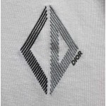Dior CD geometric diamond embroidery    white short-sleeved T