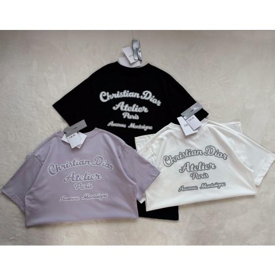 Dior latest chest pocket embroidery T-shirt