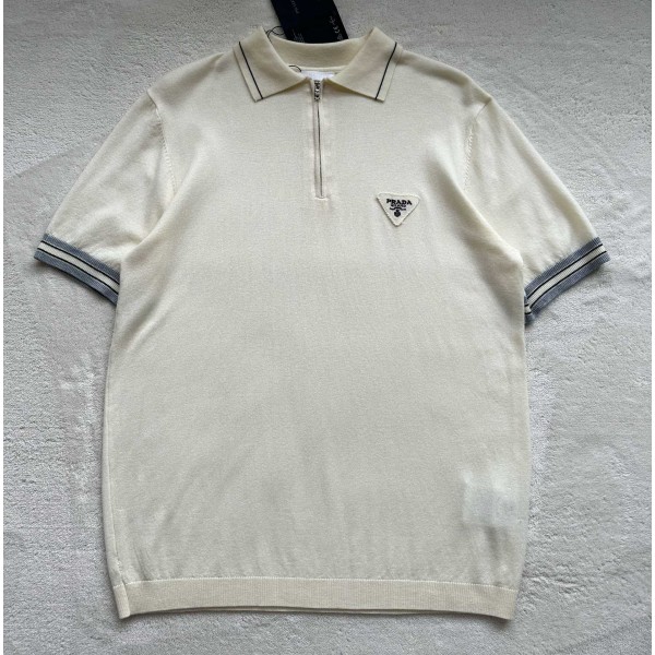 Prada new wool blend Polo sweater