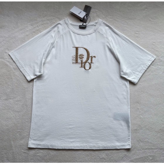 Dior early spring latest heavy industry gold and silver embroidery short sleeves