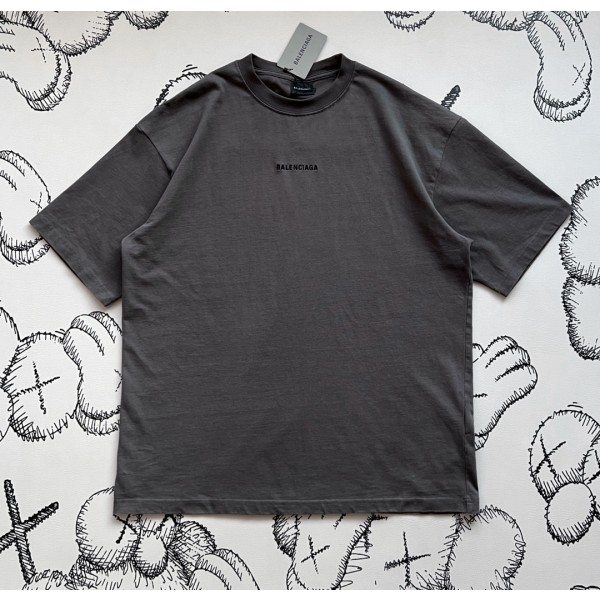 Balenciaga Chest Small Letters➕Back Large Letters Embroidered Round Neck Short Sleeves