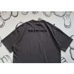 Balenciaga Chest Small Letters➕Back Large Letters Embroidered Round Neck Short Sleeves