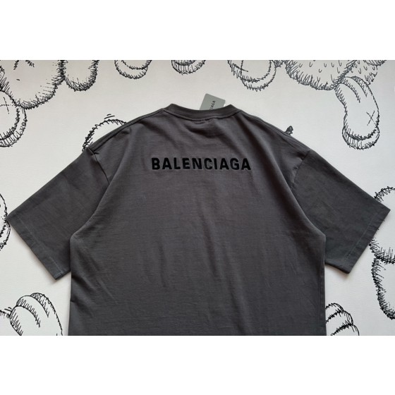 Balenciaga Chest Small Letters➕Back Large Letters Embroidered Round Neck Short Sleeves
