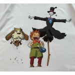 LOEWe Scarecrow Print ➕ Embroidered Dog Round Neck Short Sleeves