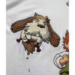 LOEWe Scarecrow Print ➕ Embroidered Dog Round Neck Short Sleeves