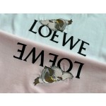 LOEWe Yinyin dog large letter short sleeve 👍white, pink