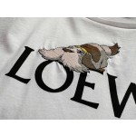 LOEWe Yinyin dog large letter short sleeve 👍white, pink
