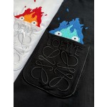 LOEWe latest Calcifer flame embroidery T-shirt