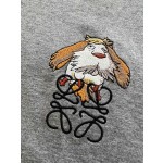 LOEWe latest Yin Yin dog embroidery round neck short sleeves