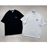 Burberry heavy industry hand-stitched Austrian drill equestrian knight T-shirt