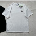 Burberry heavy industry hand-stitched Austrian drill equestrian knight T-shirt