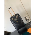 Western Europe 𝗖𝗛𝗔𝗡𝗘𝗟 Double chain trolley case with rhombus lid