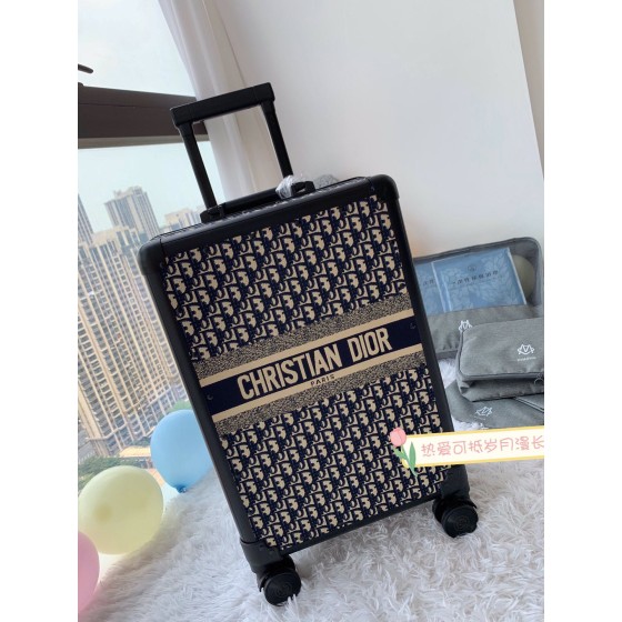 Dior old flower retro suitcase
