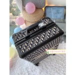 Dior old flower retro suitcase