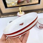 Red Iron Window Series Bone China Sanitary Ware Set