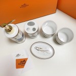 Horse series five-piece bone china bathroom set