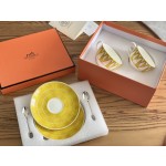 Soleil d’Hermes | Sun ☕ Coffee Cup and Saucer