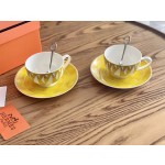 Soleil d’Hermes | Sun ☕ Coffee Cup and Saucer