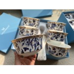 WEDGWOOD  Hibiscus Gold Series Bone China Bowls for Household Use