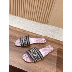 DIOR Dior spring and summer new upgrade embroidery slippers