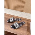 DIOR Dior spring and summer new upgrade embroidery slippers