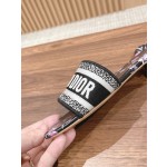 DIOR Dior spring and summer new upgrade embroidery slippers