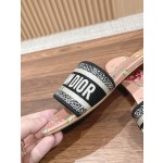 DIOR Dior spring and summer new upgrade embroidery slippers