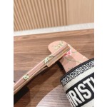 DIOR Dior spring and summer new upgrade embroidery slippers
