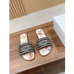 DIOR Dior spring and summer new upgrade embroidery slippers